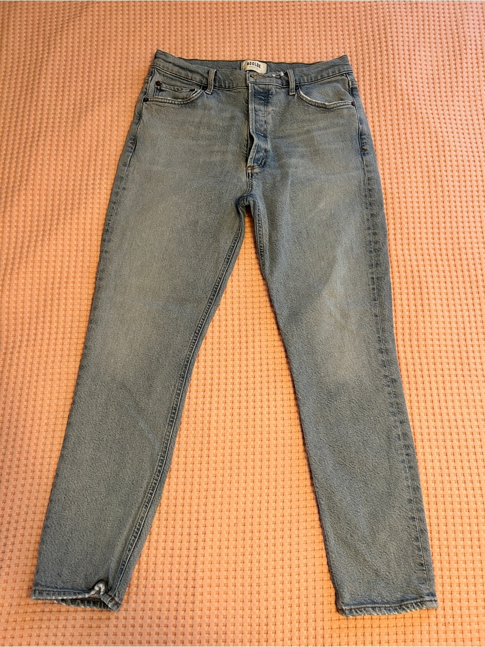 Agolde Women's Light Blue Straight Leg Jeans